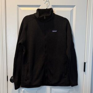 Patagonia Women’s Better Sweater Black Full Zip Fleece Jacket Size Large
